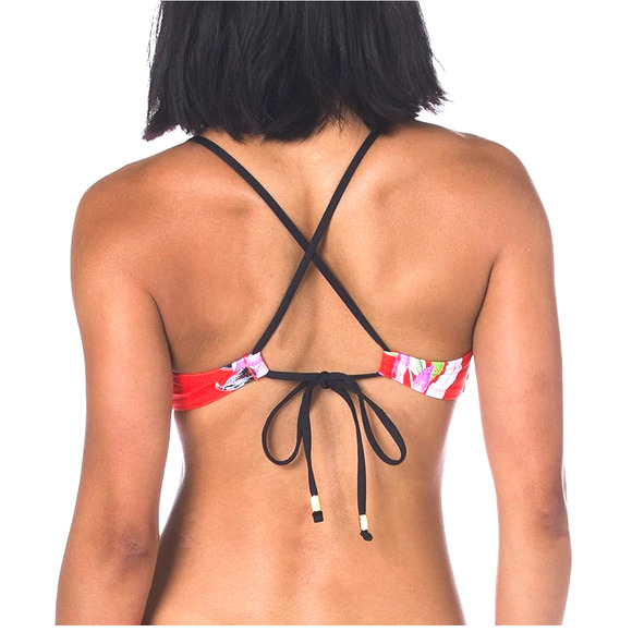 Tina Turk Swim NWT Shangri La Triangle String Bikini Top Flame Red UPF 50+ 12 - Picture 4 of 12